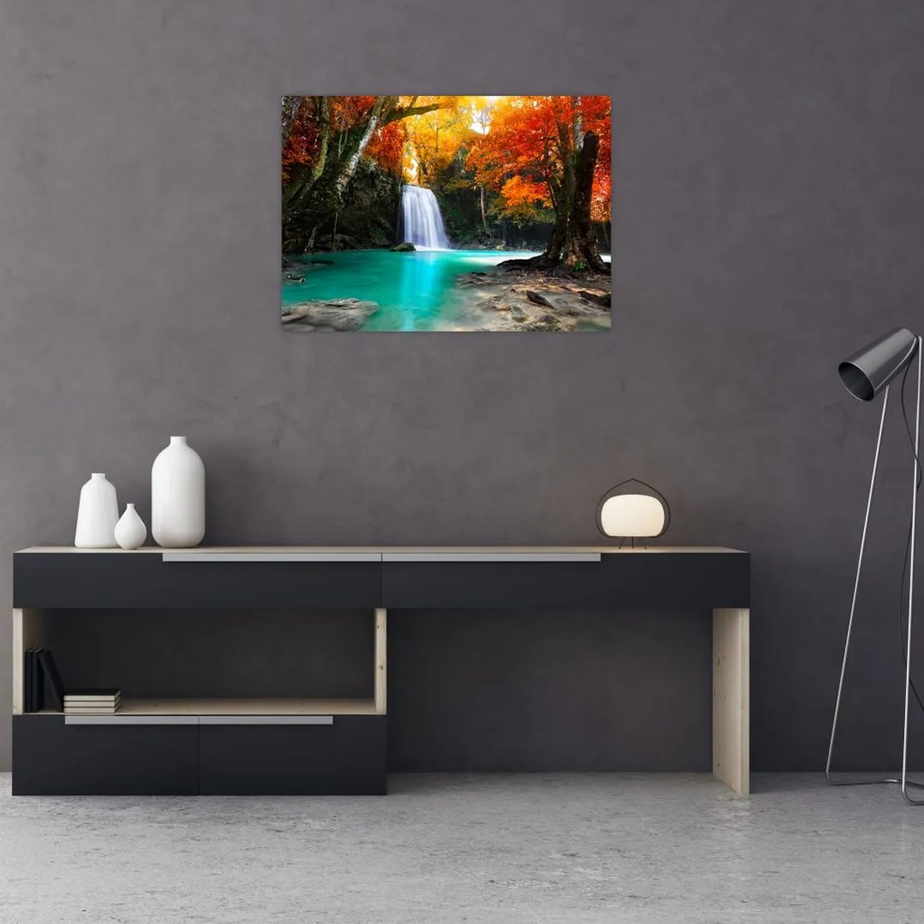 Tablou - Laguna de Smarald (70x50 cm)