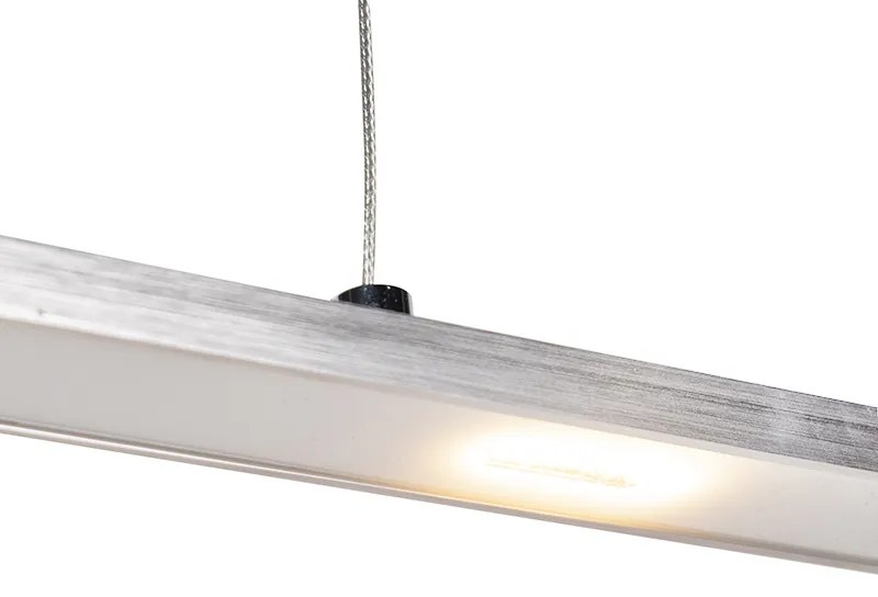 Lampă pendant de design din oțel cu dimmer tactil incluzând LED - Platinum