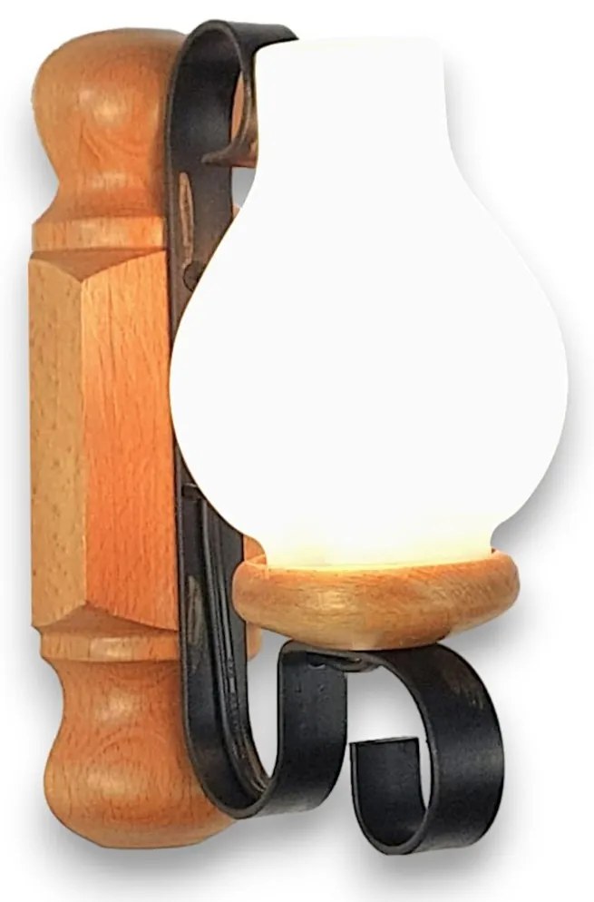 Aplica de perete rustica fabricata manual din lemn Rustic WOOD-RU-AP1