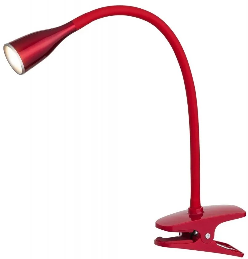 Veioza/Lampa LED cu clips/clema de birou Jeff rosie