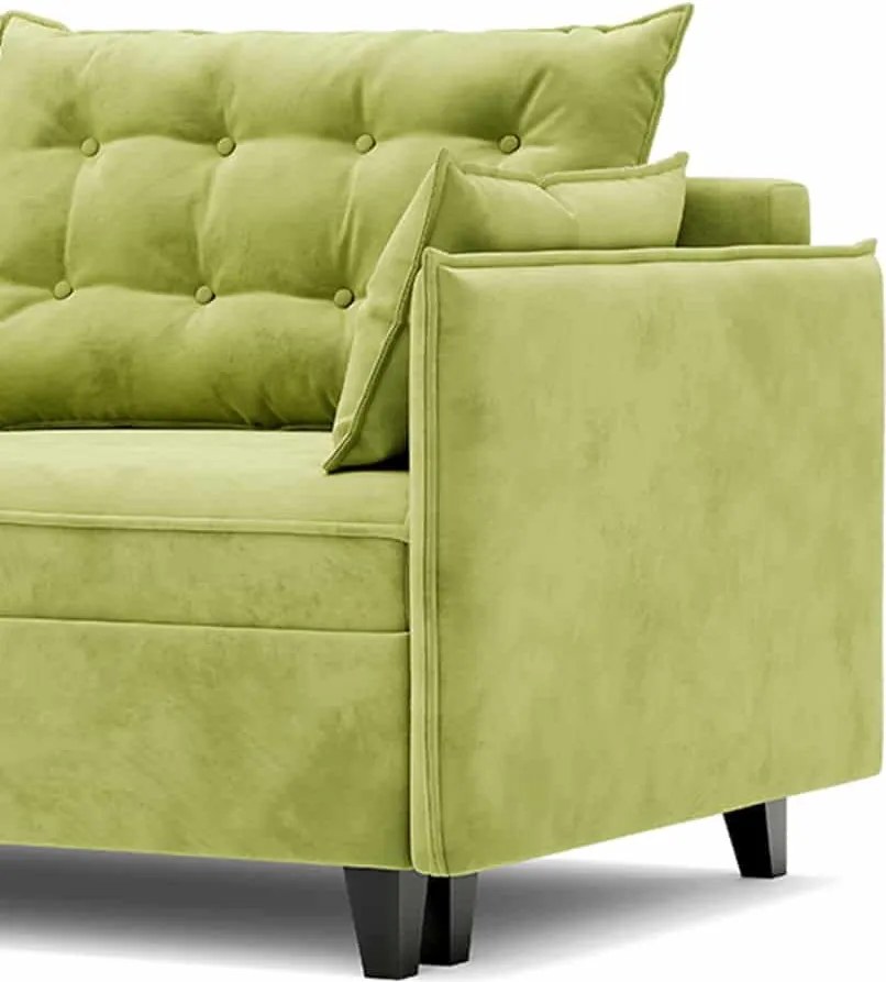 Canapea lemn masiv Extensibila Okay, 210 × 102 × 75 cm