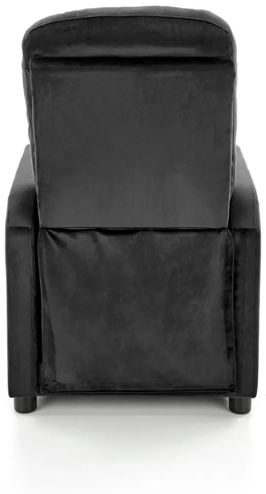 Fotoliu recliner Felipe 2 velvet negru H103 cm
