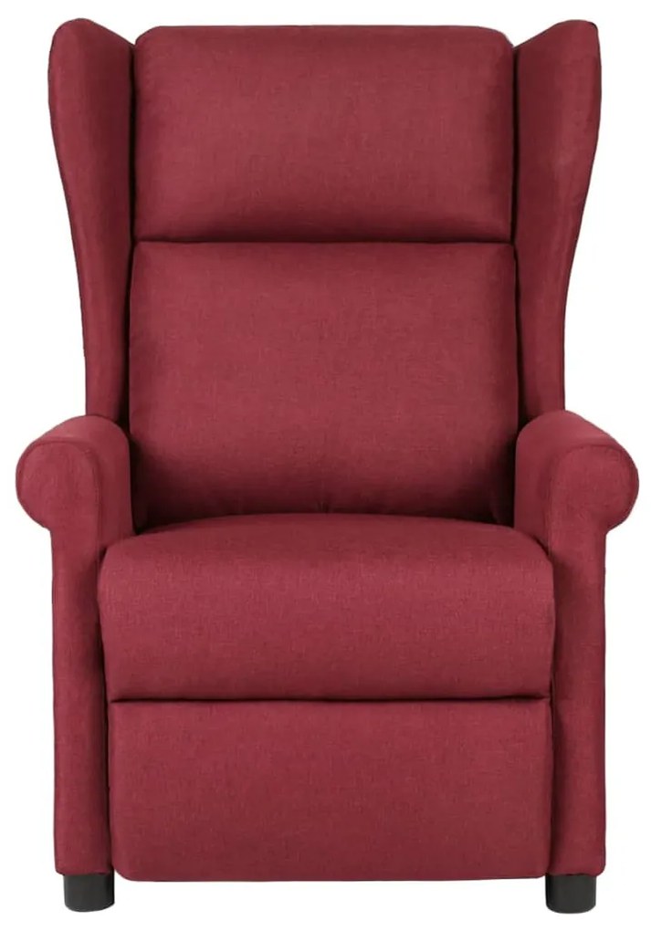 329652 vidaXL Fotoliu de masaj, roșu vin, material textil