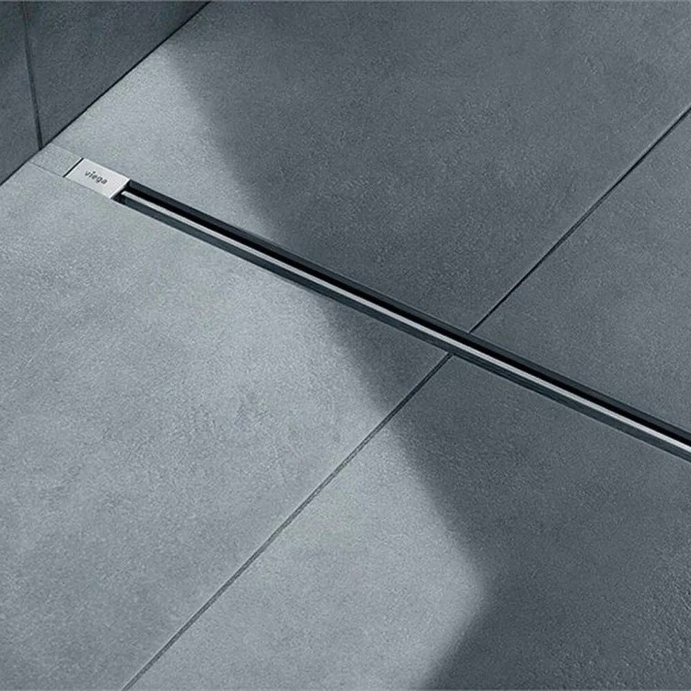 Set rigola pentru dus plus capac Viega Advantix Vario ajustabil 30-120 cm crom lucios