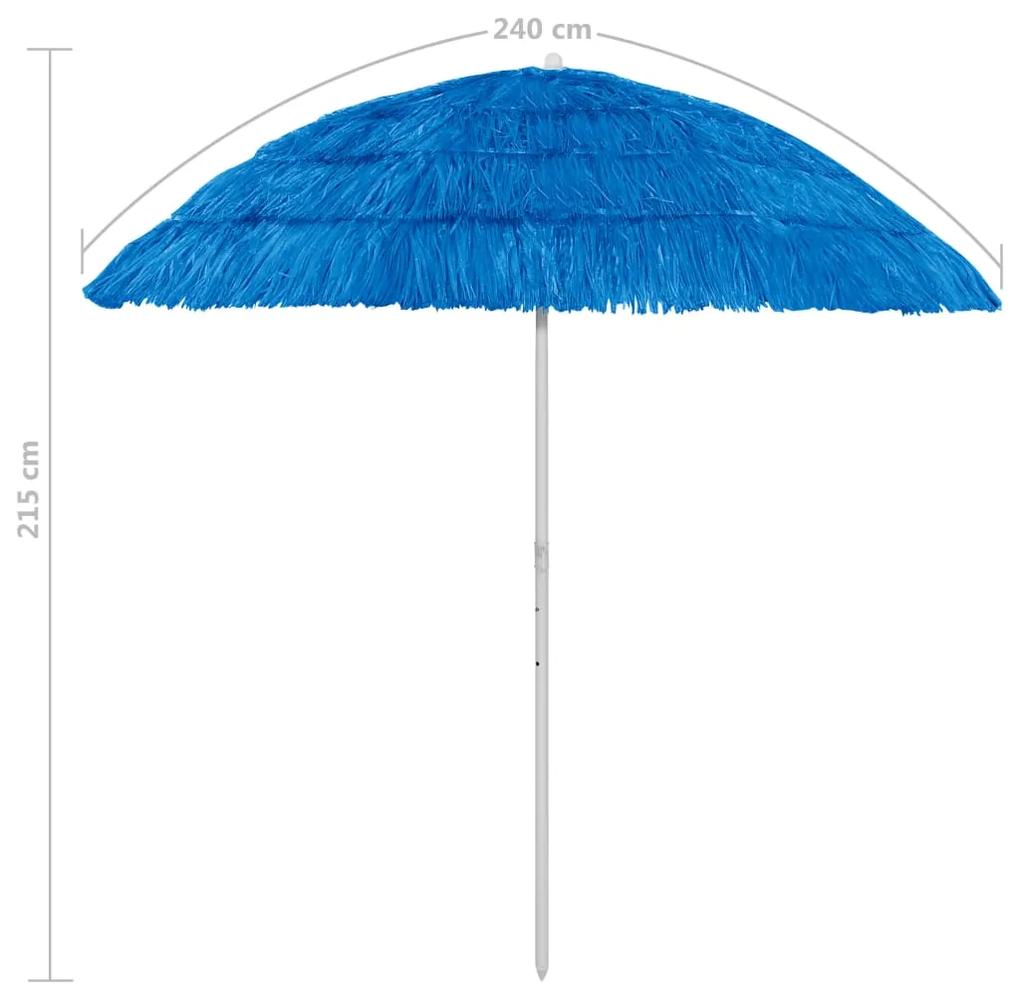 Umbrela de plaja Hawaii, albastru, 240 cm Albastru, 240 cm