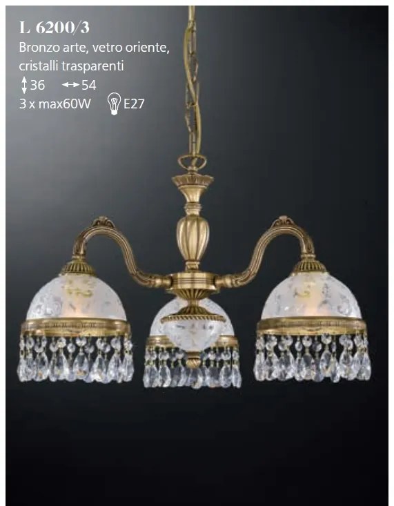 Candelabru 3 brate design clasic realizat manual din alama si Cristal Scholer 6200