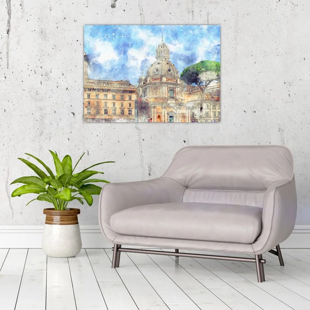 Tablou - Biserica Santa Maria di Loreto, Roma, Italia (70x50 cm)