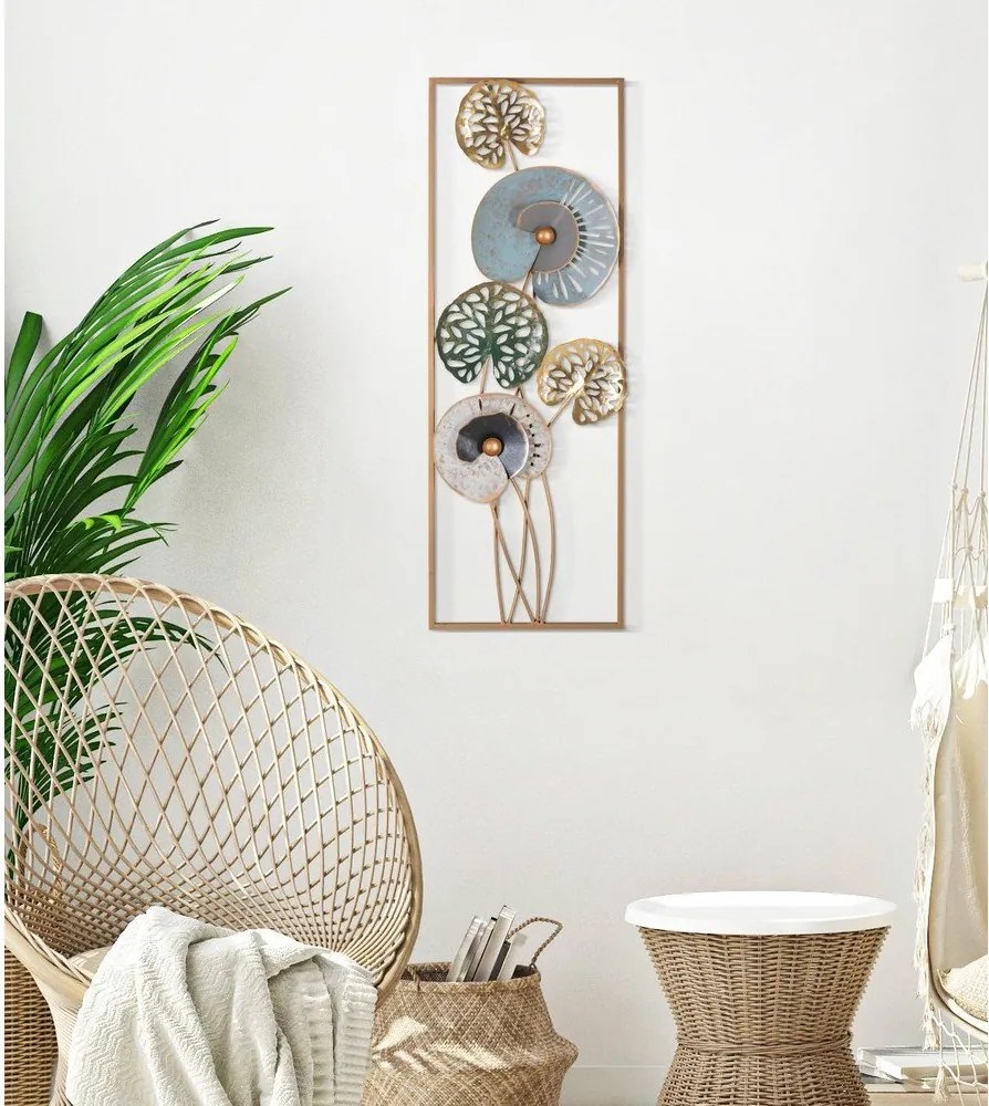 Decorațiune metalică de perete Mauro Ferretti Gloth, 31,2 x 90 cm