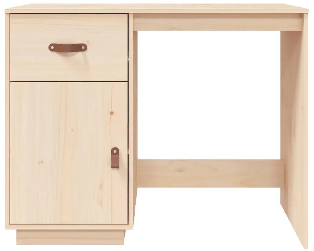 Birou, 95x50x75 cm, lemn masiv de pin Maro