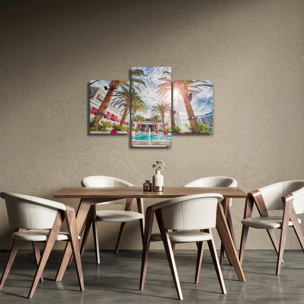 Tablou - palmier cu bazin (90x60 cm)