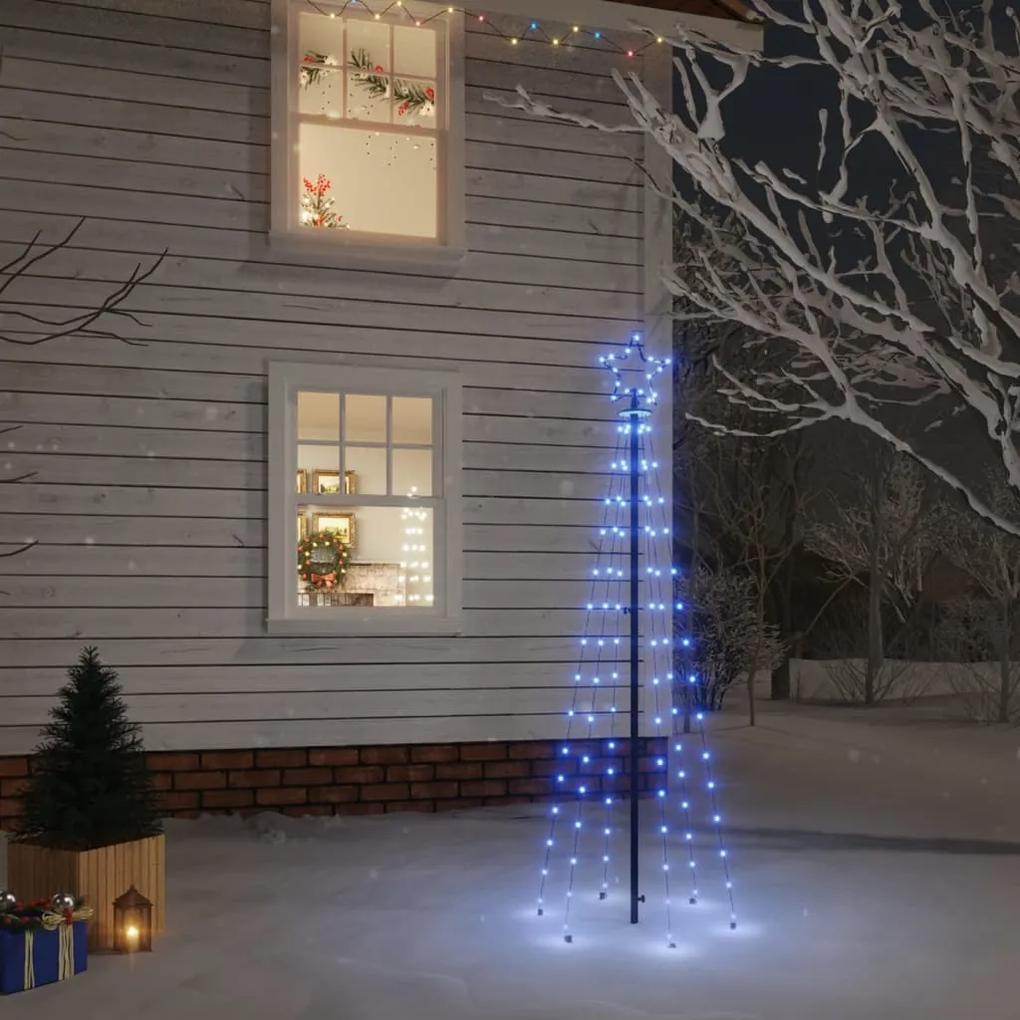 Brad de Craciun, 108 LED-uri albastre, 180 cm, cu tarus, 1, Albastru, 180 cm, Becuri LED in forma dreapta