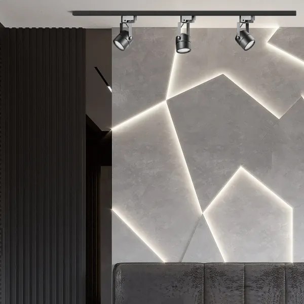 Spot în sistem de șină PRAHA 3xGU10/10W/230V negru