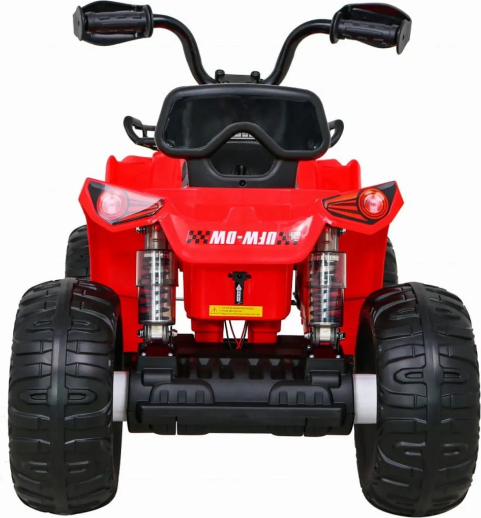 ATV Electric cu acumulator pentru copii NOVOKIDS™ Madness Quad PRO , Cu melodii si lumini, Lungime 100 cm, 3-8 ani , Max 30 kg , Roti EVA, 12V, Rosu
