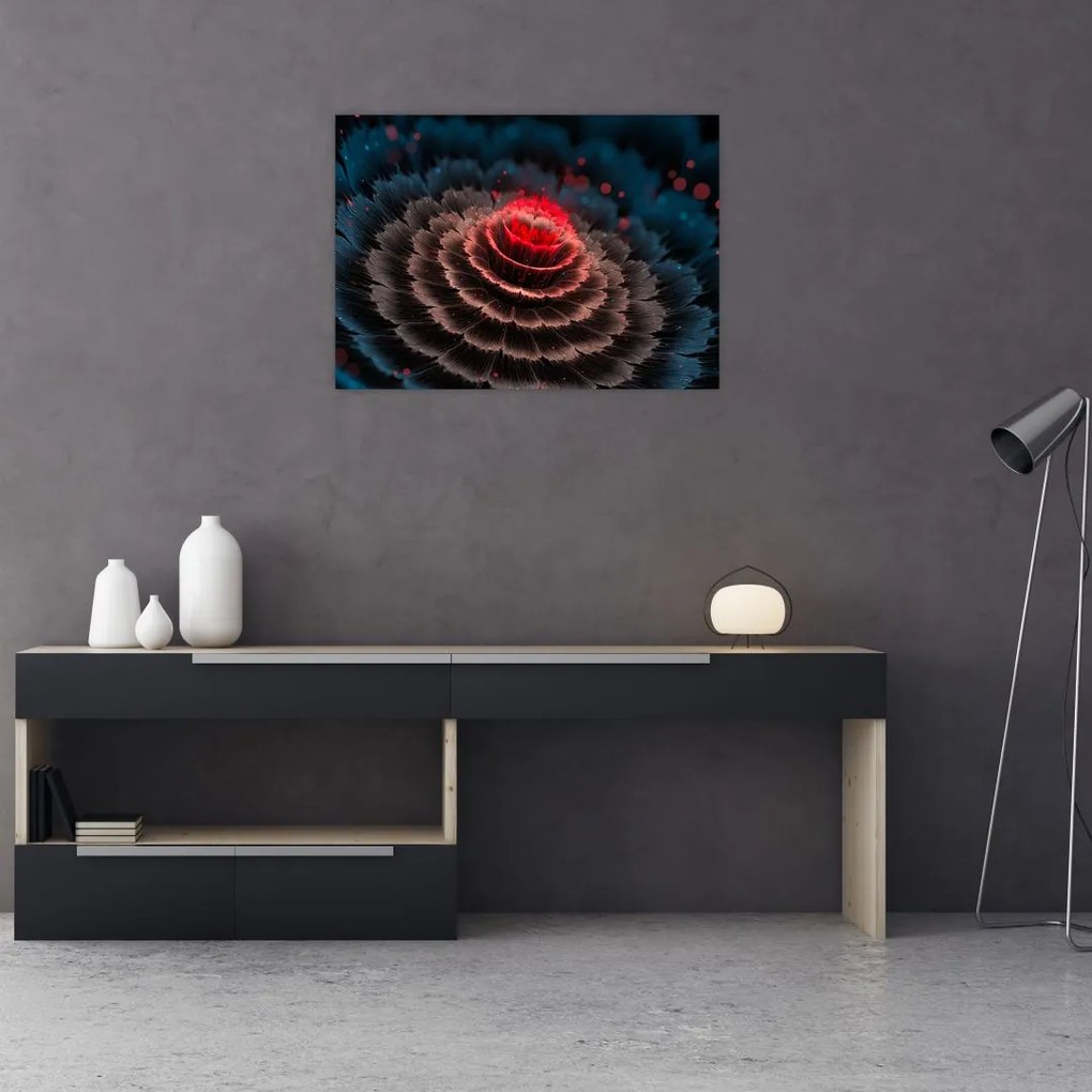 Tablou pe sticlă abstacției (70x50 cm)