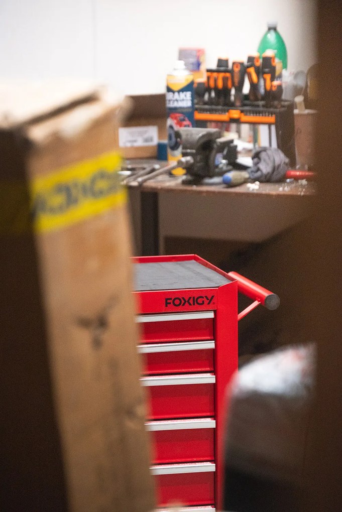 Cărcucior de atelier Foxigy, 7 sertare, fără scule