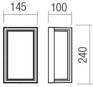 Aplică LED de exterior QUADRIS LED/12W/230V IP54 antracit Redo 90533