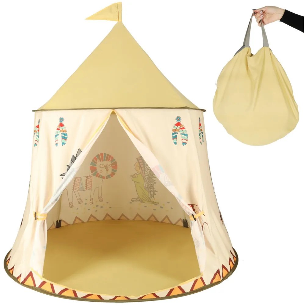 TiPi Wigwam 110cm pliabil cort de joaca baza de casa de baza TiPi Wigwam 110cm