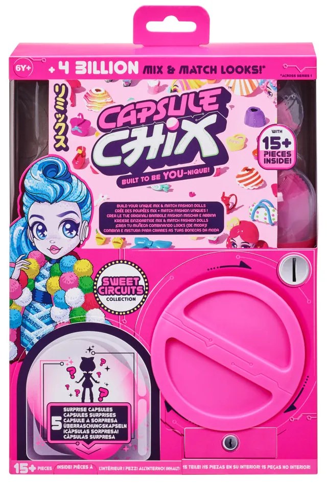 CAPSULE CHIX PAPUSI ARTICULATE COLECTIA SWEET CIRCUITS PACHET CU 5 CAPSULE SURPRIZA - MOOSE (59200)