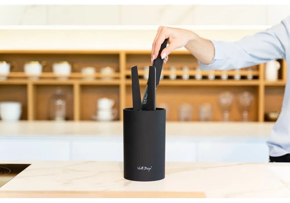 Suport pentru cuțite Vialli Design Universal, negru