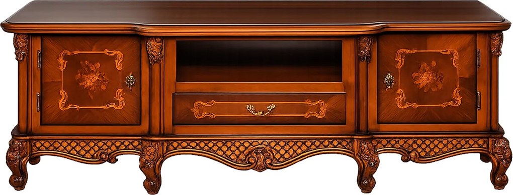 Comodă TV lemn masiv Edward, 176 × 45 × 67 cm - Standard