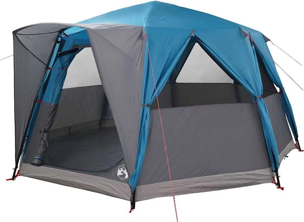 vidaXL Cort pentru 6 persoane cu acoperiș albastru 425 x 396 x 222 cm