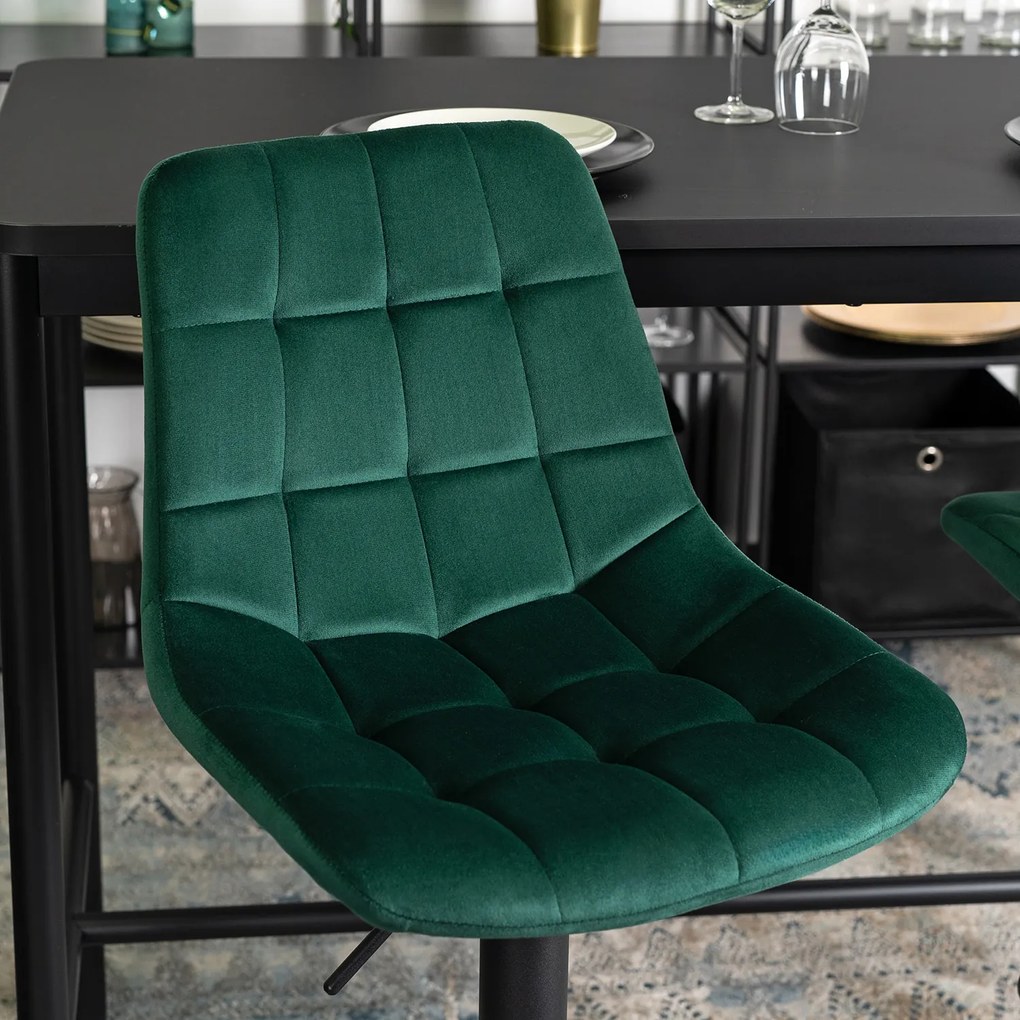 JAKS Scaun de bar Arcos2 velvet verde