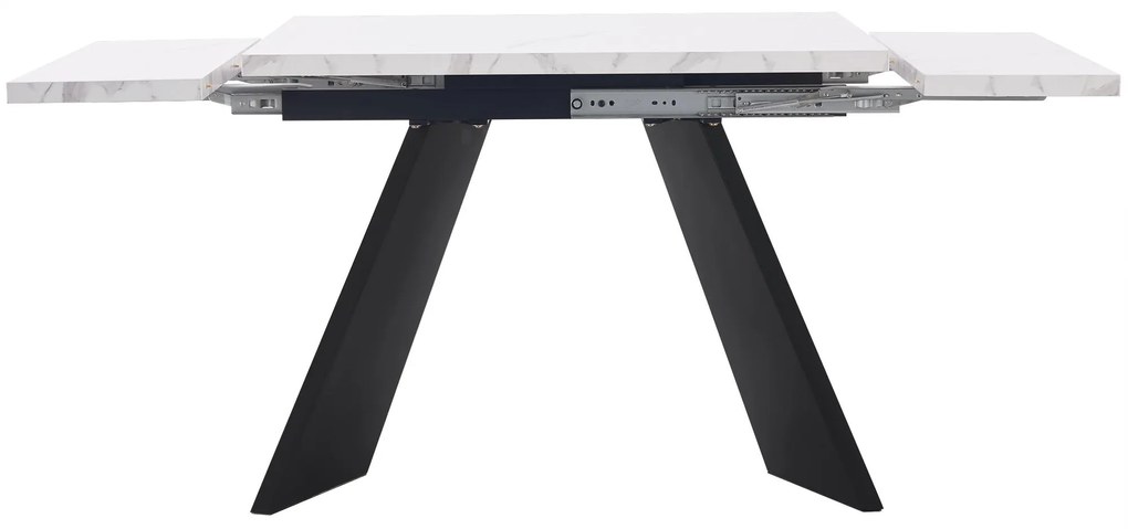 Masă de luat extensibilă, Alb+Negru | Aosom Romania