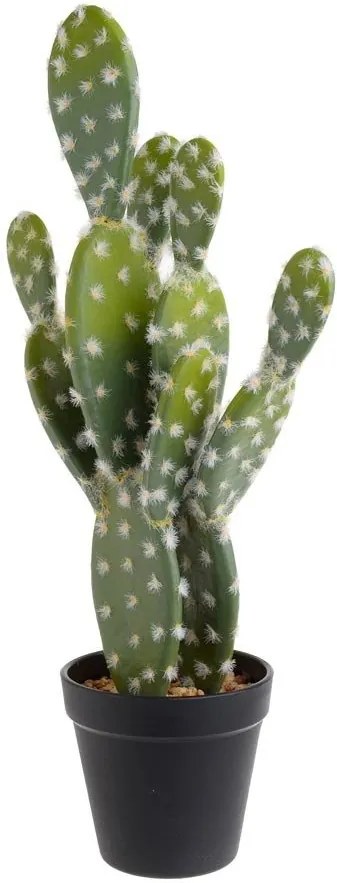 Cactus, Floare artificiala ghiveci, Plastic, Verde