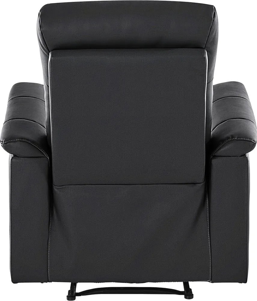 Fotoliu negru de relaxare cu tapițerie din piele Southbrook – Støraa