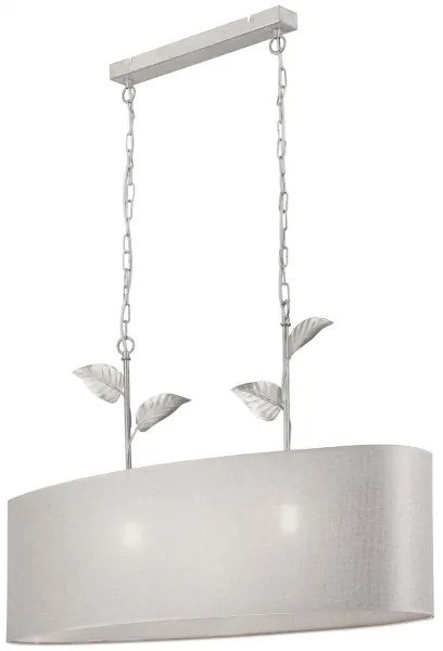 Lustră pe lanț NOEMI 2xE27/60W/230V argintiu