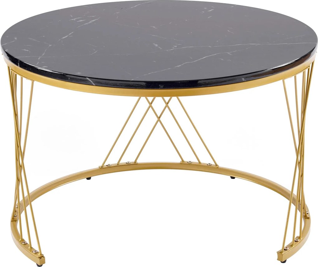 Set modern de măsuțe nesting, 2 piese, 70x70x45 cm/45x45x40 cm, Negru