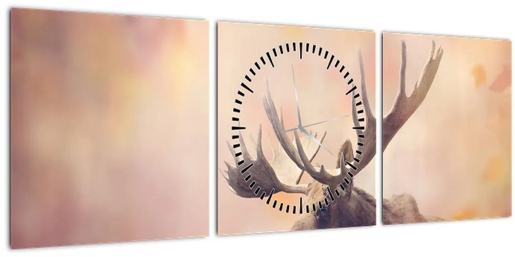 Tablou - Pădure în frunze de toamnă (cu ceas) (90x30 cm)