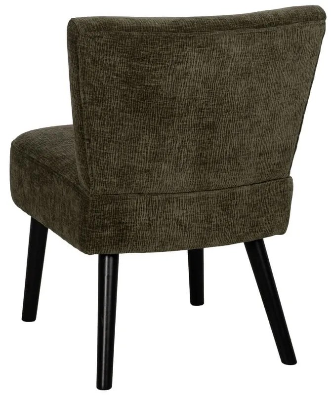 Fotoliu verde cu tapițerie din chenille – Ixia