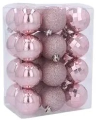 Globuri de Crăciun pentru brad 5cm 24buc Pink