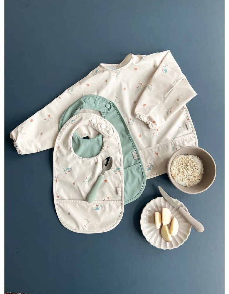 Boluri pentru copii, bej 2 buc. din silicon ø 13,5 cm Earth – Cam Cam Copenhagen