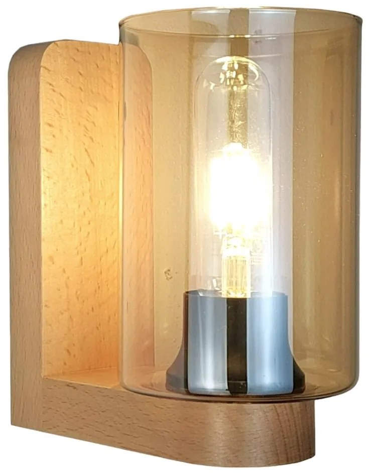 Aplica de perete clasica fabricata manual din lemn SIENA YELLOW