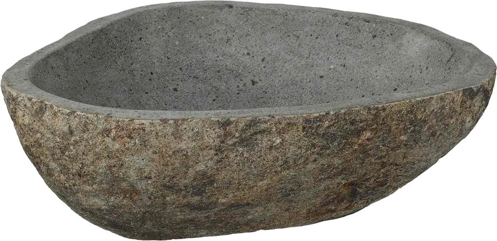 vidaXL Chiuvetă din piatră de râu Gri deschis 52 x 40 x 15 cm