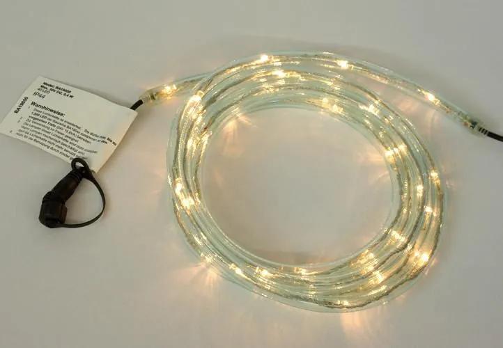 diLED cablu luminos 60 LED alb cald + sursă de alimentare