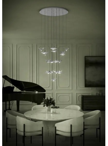 Lustră LED dimabilă pe cablu Eglo 390402 PARATEBUENO 17xLED/3W/230V crom