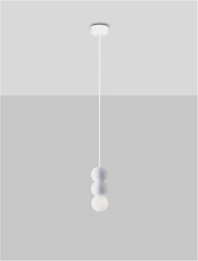 Pendul design decorativ ZERO alb/opal