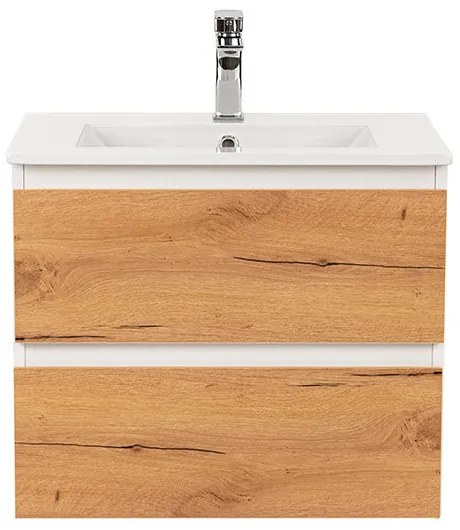 Dulap inferior Vario Forte 60 cu lavoar, stejar alb