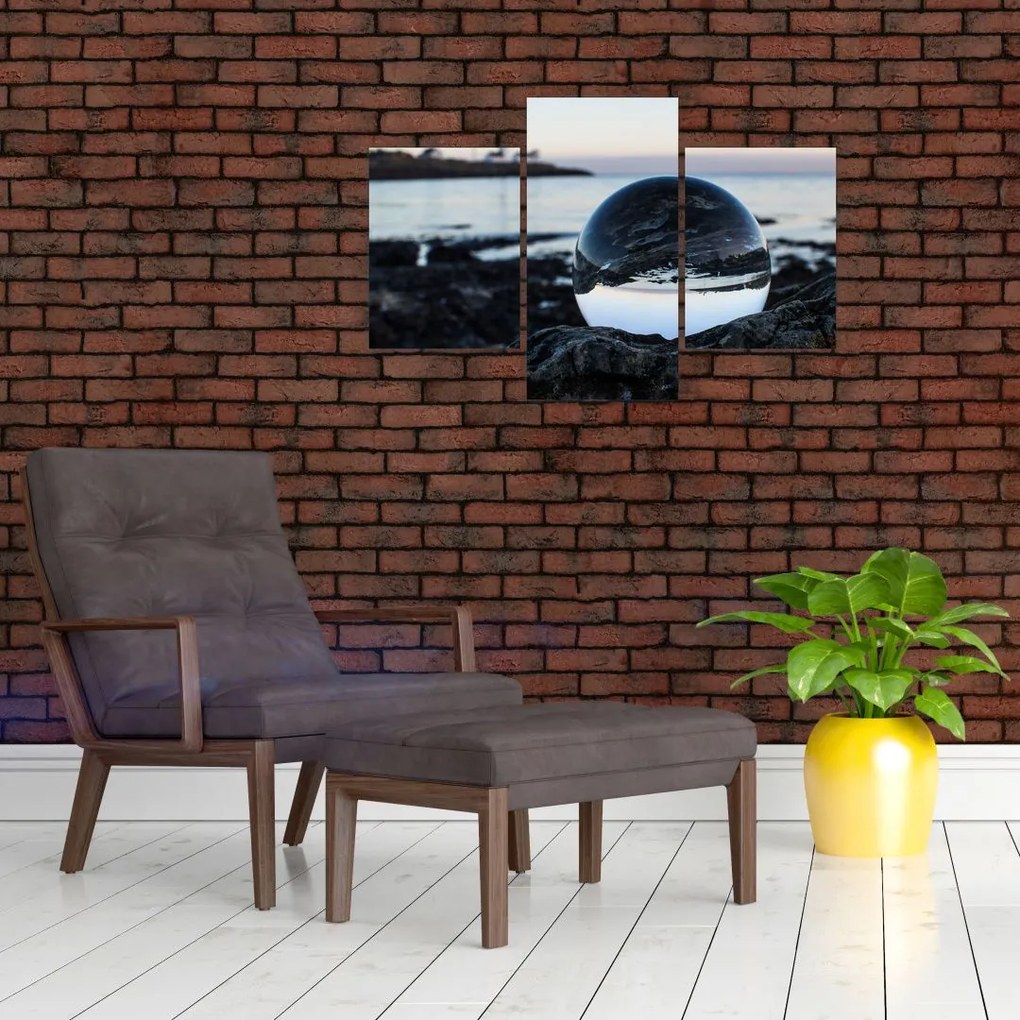 Tablou - Bile de sticlă pe piatră (90x60 cm)