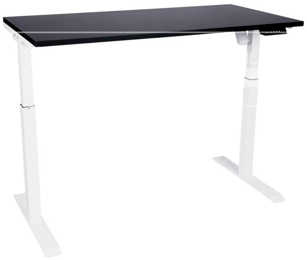 Birou reglabil electric TerrA3 s WHITE - profil pătrat, cadrul alb (Dimensiune blat: 120x60 cm, Culoare blat: Alb 25mm)