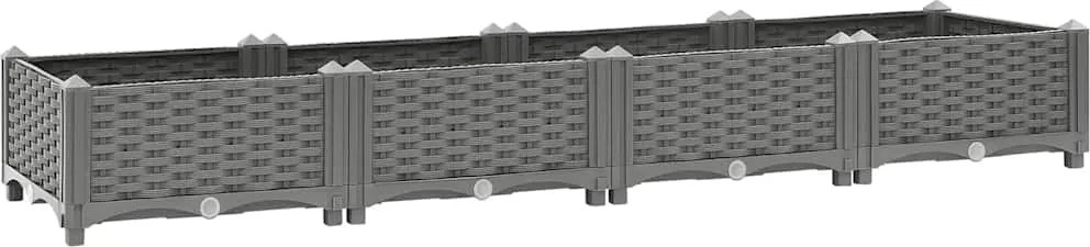 vidaXL Strat înălțat, 160x40x23 cm, polipropilenă