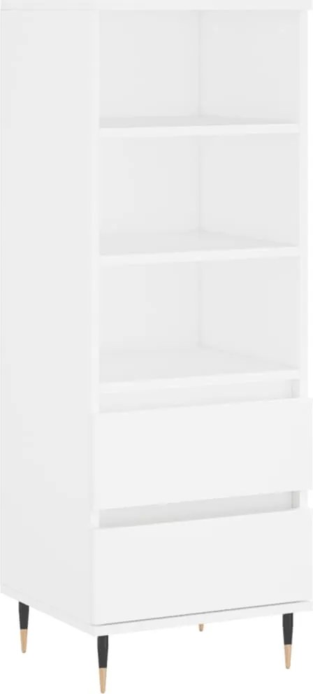vidaXL Dulap înalt, alb, 40x36x110 cm, lemn compozit