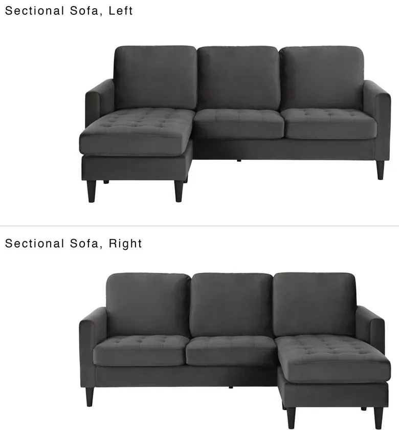 Colțar gri Strummer - CosmoLiving by Cosmopolitan