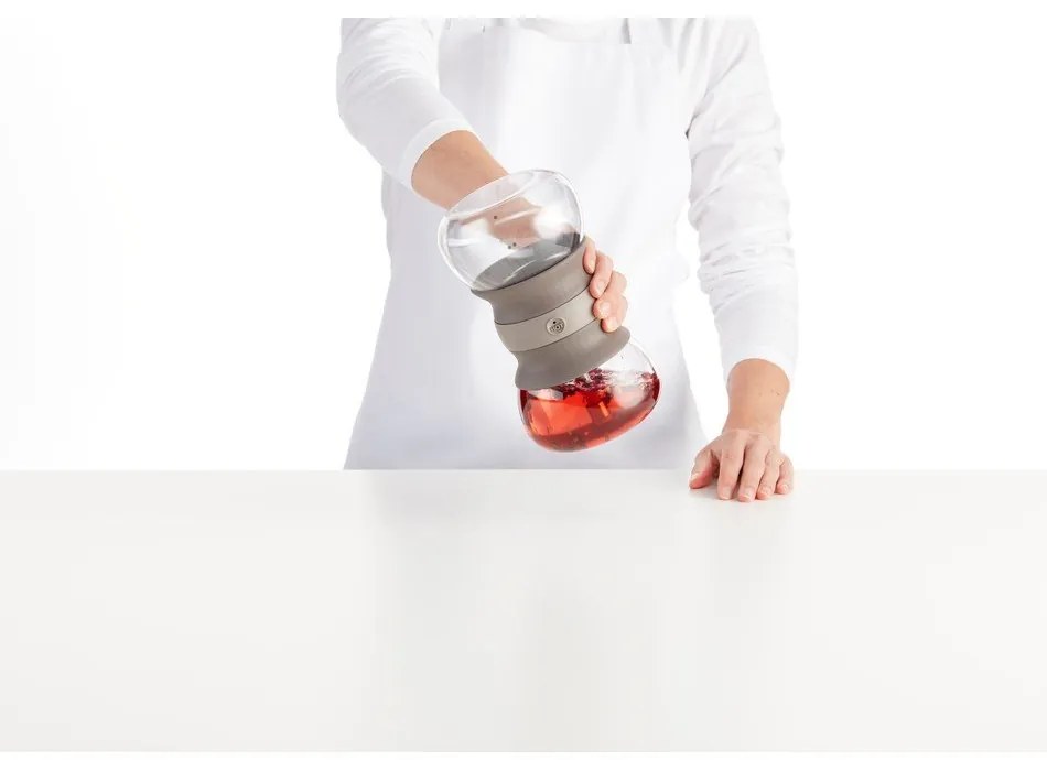 Ceainic maro deschis cu filtru din sticlă 500 ml – Lékué