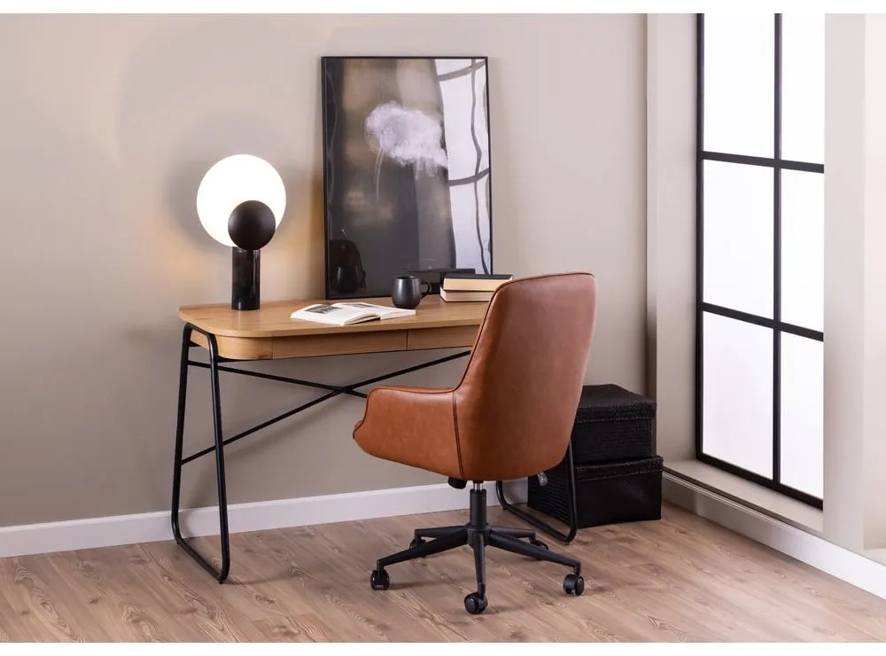 Birou cu blat cu aspect de lemn de stejar 60x120 cm Blueton – Actona