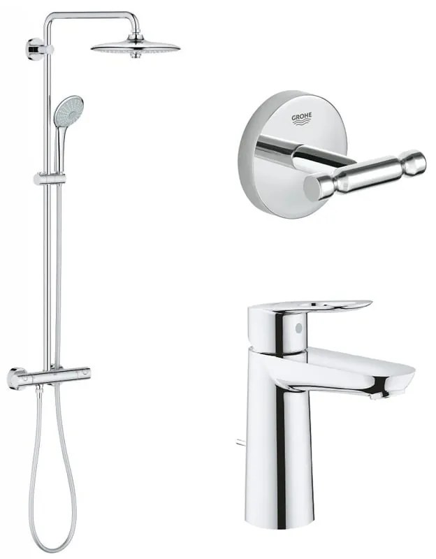 Pachet: Coloana dus Grohe Euphoria 260-,Baterie lavoar Grohe Bauloop M-23762000, AgÄÅ£Ätoare Grohe BauCosmopolitan-40461001