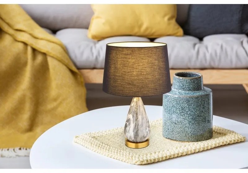 Veioza/Lampa de masa design decorativ KISA alama/negru